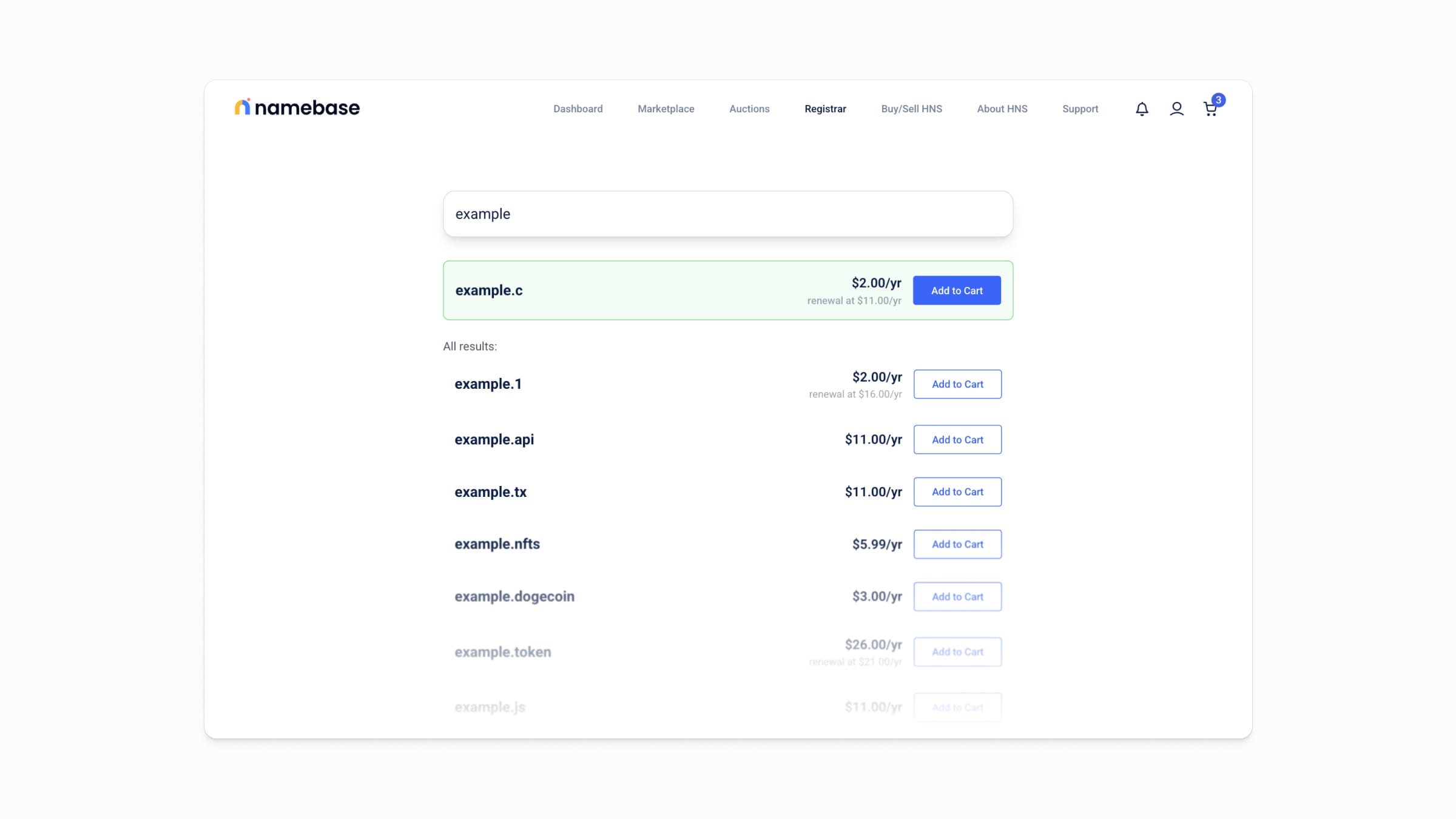 Namebase screen 8 of 8